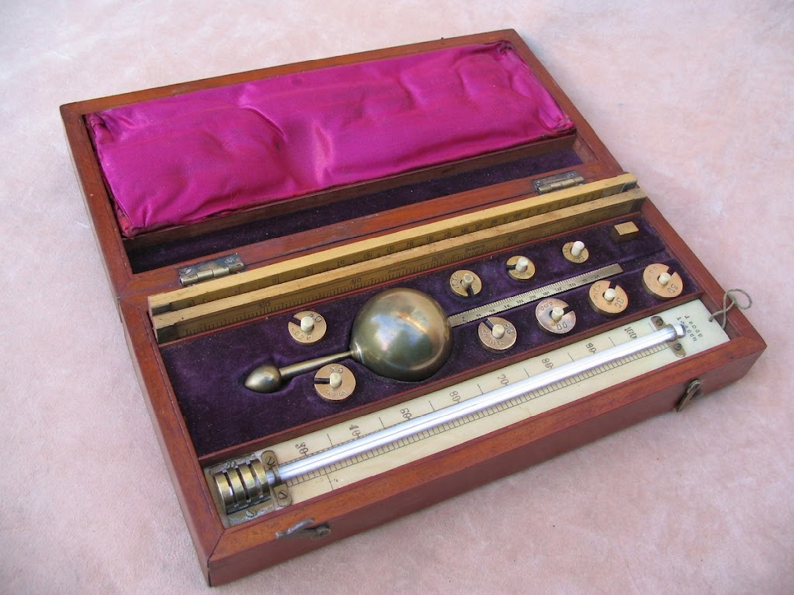 19th century Sikes Hydrometer set